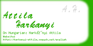 attila harkanyi business card